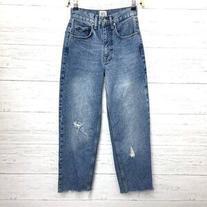 BDG Urban Outfitters Jeans Baggy High Rise Distressed Fray Hems Size 24